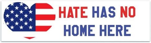 ملصق ممتص الصدمات Hate Has No Home Here/طبقة لامعة واقية/عرض العدالة الاجتماعية/ملصق ممتص الصدمات للسيارة مقاوم [02124] in Kuwait