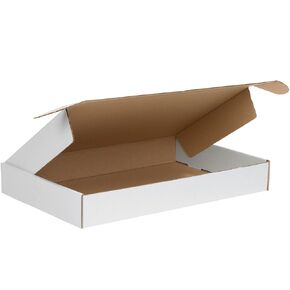 Aviditi White Deluxe Literature Mailing Boxes, 16" x 10" x 2 3/4", Pack of 50, Crush-Proof, For Shipping, Mailing and Storing