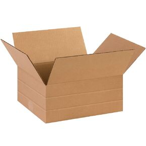 AVIDITI Shipping Boxes Multi-Depth 14"L x 12"W x 6"H, 25-Pack | Corrugated Cardboard Box for Packing, Moving and Storage