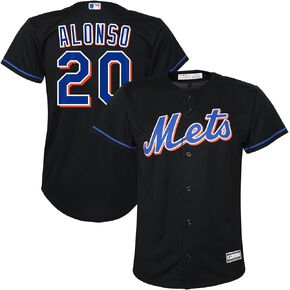 Pete Alonso New York Mets MLB Kids Youth 8-20 Black Alternate Player Jersey