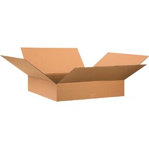 PARTNERS BRAND 28x28x6 Flat Corrugated Boxes, Flat, 28L x 28W x 6H, Pack of 10 | Shipping, Packaging, Moving, Storage Box for Home or Business, Strong Wholesale Bulk Boxes