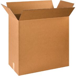 24x12x24 Corrugated Boxes, Large, 24L x 12W x 24H, Pack of 10 | Shipping, Packaging, Moving, Storage Box for Home or Business, Strong Wholesale Bulk Boxes