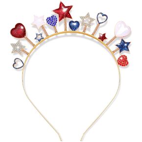 ARATLENCH American Flag Headband for Women Girls 4 th of July Star Red White Blue Patriotic Hairband Party Favors Accessories