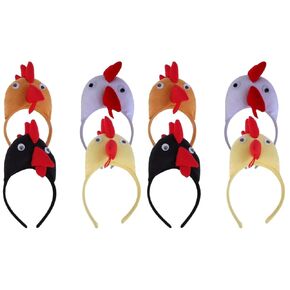 ABOOFAN 12Pcs Headgear Dress for Kids Easter Chick Headband Chicken Costume Accessories Rooster Halloween Hats Costumes for Adults Mask Masquerade Hair Hoop Pp Cotton Turkey Women's Prom