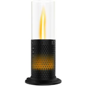 FUGOO Inferno - Portable Bluetooth Speaker & Glass Top Lantern w/Real Flame Lighting - Water-Resistant Outdoor/Indoor Use / 360 Sound - Wireless Pairing, Rich Loud Sound & Deep Bass