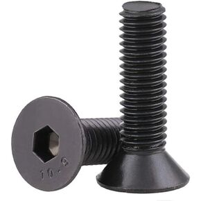 FullerKreg M3-0.5 x 12mm DIN 7991 Hex Drive Class 10.9 Black Oxide Finish Alloy Steel Flat Socket Cap Screw (Pkg of 100)