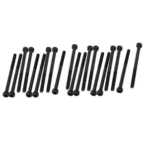 uxcell M2.5x35mm Alloy Steel Hex Socket Head Knurled Cap Screw Bolt Black 20pcs
