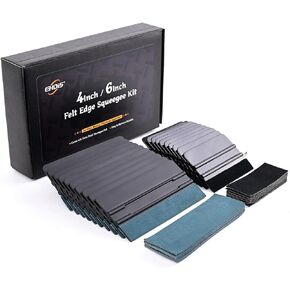 EHDIS 20pcs Vinyl Squeegee Felt Edge Squeegee 4 Inch /6 inch Car Vinyl Scraper Decal Applicator Window Tint Tool with Black Fabric Felt Edge Wallpaper Smoothing Tool
