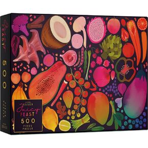 Elena Essex 500 Piece Puzzle for Adults - Juicy Feast | Jigsaw Puzzles 500 Pieces | Colorful Fruit Vegetable Plants Puzzle | Puzzles Size 18x24inches