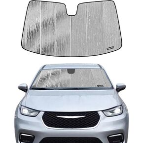 Windshield Sun Shade for 2017-2024 Chrysler Pacifica/Pacifica Hybrid, 2021-2023 Voyager Front Window Sunshade - AstraGuard