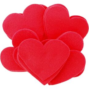 Playfully Ever After 1 inch Felt Hearts 200pc - Red