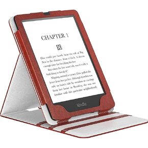 حافظة SaharaCase متعددة الزوايا لجهاز Kindle Paperwhite (إصدار الجيل الحادي عشر 2021-2023) [ممتص للصدمات] مسند من جلد البولي يوريثان للحماية القوية وقبضة مضادة للانزلاق (أسود)