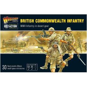 Bolt Action British Commonwealth Desert Infantry 1:56 WWII Military Wargaming Plastic Model Kit