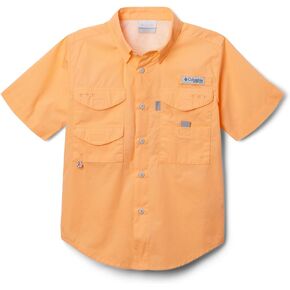 Columbia Youth Boys Bonehead Short Sleeve Shirt, Bright Nectar, X-Large