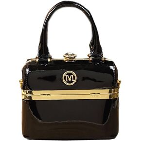 Fashion Women's Top Handle Satchel Handbags Leather Wedding Evening Party Bag Purses Small Hard Box Shoulder Bags
