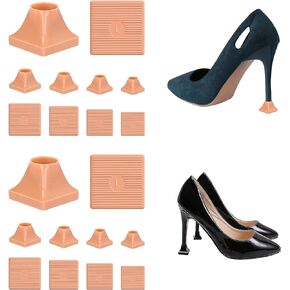 High Heel Protectors Heel Repair Caps Covers Square Type for High Heel Shoes Suitable for Grass Wedding Outdoor Activities Anti-Slip Protecting from Bricks and Cracks (10 Pair, 10 Clear)
