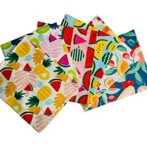 Ocean Fat Quarters Fabric Bundles for Quilting, Cute Fabric for Baby Boy, Cotton Fabric Bundles 18x22 inches for Sewing Craft (6pcs)