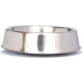 ICONIC PET 32 oz/ 4 Cup Stainless Steel Non Skid Pet Food/Water Bowl - Noise Free Ant Resistant Dog/Cat Feeding Bowl with Unique Design & Rubber Base Makes It an Elegant Ant Proof Dish
