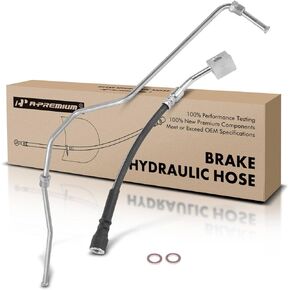 A-Premium Rear Driver Outer Brake Hydraulic Hose Compatible with Select Ford Models - F650, F750 2000-2003, 5.9L 7.2L 7.3L - Replace# F81Z2268HC