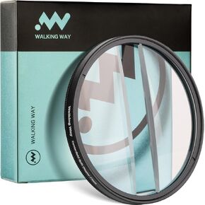 Walking Way Split Diopter Lens Camera Filter, Blur Prism Center Filter - Enhancing Focus and Refraction Effects for Innovative Photography, Videography (58mm)