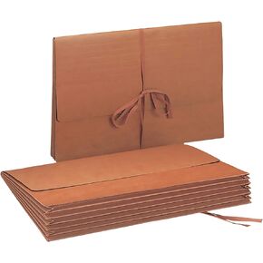 Smead Redrope Expanding File Wallet, Flap and Cloth Tie Closure, 5-1/4" Expansion, Legal Size, 10 per Box (71075)
