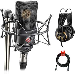 Neumann TLM 103 Condenser Microphone Mono Set (Black) with AKG K 240 Studio Pro Headphones & XLR Cable Bundle