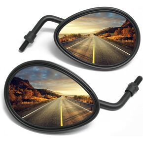Motorcycle Mirrors, Rear View Mirror Accessories 10mm Chrome Rearview Mirror For Indian Chief Classic Chieftain 2014-2022 Roadmaster Scout Bobber (black)