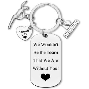 Dabihu Swim Lovers Gifts Keychain Inspirational Swimmers Gift Swim Team Gift Swimming Coach Teacher Leader Appreciation Gifts