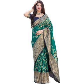 Banarasi Silk Zari Woven Saree with unstitched blouse