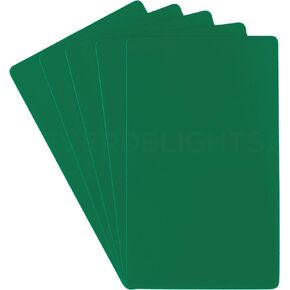 CleverDelights Green Plastic Cards - 3" x 5" - 100 Pack - Waterproof Heavy Duty 3x5 Inch Card