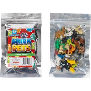 Animal Toy Pet Pack by BrickLoot, 42 Animals Toy Building Block Lego Minifigures Accessories, for Adults & Kids Age 6+, 100% Compatible with Major Brands, Dogs, Cats, Fish, Snakes, Rabbits & More