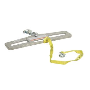 Vestil LM-HP4-S Swivel Lift Master Hook Plate, 24" Width, 6" Height, 4000 lbs Capacity, Silver