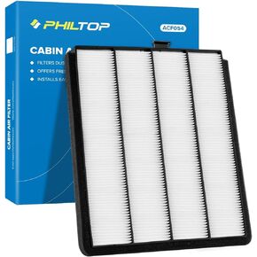 PHILTOP Cabin Air Filter, Replacement for CF8813A, CP813, MDX V6 3.5L(2001-2006), Pilot V6 3.5L(2003-2008), Odyssey V6 3.5L(1999-2004), Premium Cabin Filter with Activated Carbon, Pack of 1