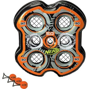 هدف إطلاق النار من NERF Slingshot - لعبة Fling n 'Score القابلة للنفخ من الفوم - لعبة الهدف فوق الباب للأطفال - 24 بوصة