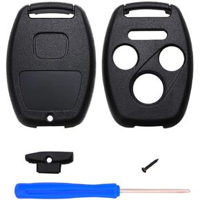 Cutting Not Required - Replacement Keyless Entry Remote Key Fob Shell Case for Honda Accord Civic Fit Odyssey Pilot Ridgeline CR-V CR-Z Car Key Fob Cover (2+1 Pack1)