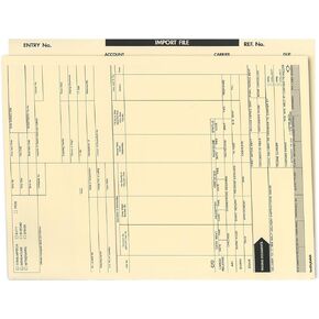 NextDayLabels Box of Import File Folders, Manila, 9½ X 11¾ with preprinted info. (100)