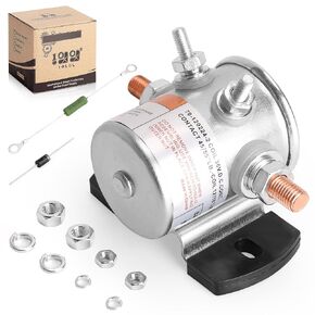 10L0L Golf Cart 36 Volt Continuous Duty Solenoid Relay with Resistor & Solenoid Diode for EZGO Electric Models,Upgrade Mount Bracket, Copper Coil, OEM # 27855G01, 11761G1, 27855G02,31680G1