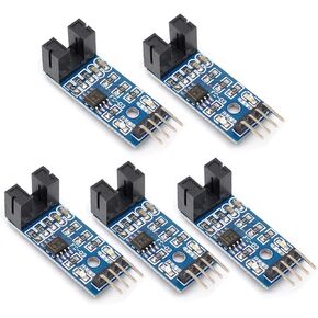Oiyagai 5pcs LM393 Chip Motor Measuring Comparator Speed Sensor Module Slot Type IR Optocoupler for MCU Arduino