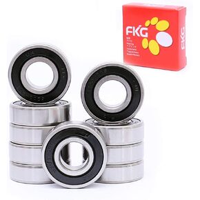 FKG 6203-2RS 17x40x12mm Deep Groove Ball Bearing Double Rubber Seal Bearings Pre-Lubricated 4 Pcs in Saudi Arabia