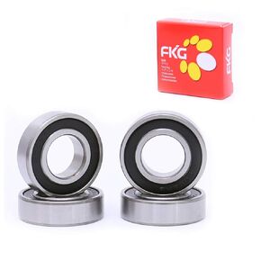 FKG 6203-2RS 17x40x12mm Deep Groove Ball Bearing Double Rubber Seal Bearings Pre-Lubricated 4 Pcs
