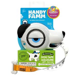 8ft Interactive Dog Tape Measure for Kids with Level & Angle Finder, Montessori Educational Toys, Animal Shaped Childrens Tool Set with Puppy Bone, Pocket Tape Measure for Kids 3+ (Spot)