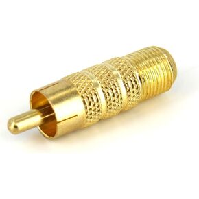 StarTech.com One-piece RCA to F Type Coaxial Cable - M/F - Gold-plated RCA to RG6 F Type Coax Cable Adapter (RCACOAXMF)