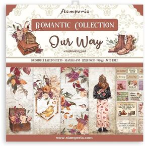 Stamperia International Stamperia-Scrapbooking Pad-Our Way, Multicoloured, 12 x 12 inches, SBBL115