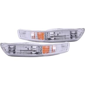 Anzo USA 511021 Acura Integra Chrome Euro w/Amber Reflector Bumper Light Assembly - (Sold in Pairs)