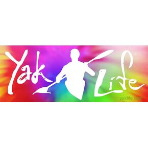 Black Yak Life Bumper Sticker (Vinyl Decals Kayaker Paddle Your Kayaking Rapids for Cars, Trucks, Canoe, and Kayak (3 x 8 inch) Licensed