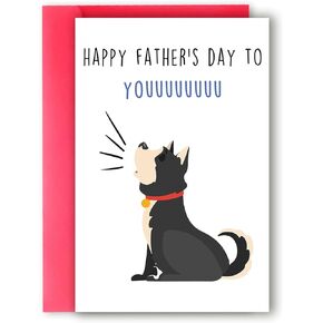Funny Fathers Day Card, Dog Fathers Day Card From Kids Daughter Son, Father’s Day Good Gifts For Dad or Grandfather, Dog Dad Gift From Dog, Best Dog Dad
