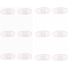 Clear Push-on Nose Pads for Oakley Eyeglass Frames OX5079 OX5038 OX5066 OX5088 OX3102 OX5040 OX5042 etc. (Clear - 6 Pairs)
