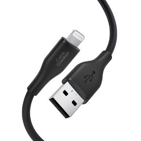 CableCreation Phone Charging Cord 6FT, USB to Lightning Cable Liquid Silicone Cord[MFi Certified] Compatible for iPhone 14/14 Pro/13/13 Pro/ 12 Pro Max/ 12/11 /X/XS/XR/ 8 Plus/AirPods Pro, Blue