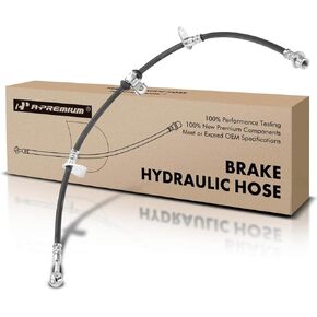 A-Premium Front Passenger Brake Hydraulic Hose Compatible with Select Honda Models - Prelude 1992 1993 1994 1995 1996, 2.2L 2.3L - Replace# 01464SS0020, 46410SS0004