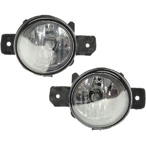 MAYASAF Clear Lens Fog Light Set for [Nissan] 2007-18 Altima, 2015-16 Murano, 2008-16 Rogue, 2004-18 Sentra, 12-19 Versa, for [Infiniti] 2010-11 G37, 2013 JX35, 2008-10 M35/M45